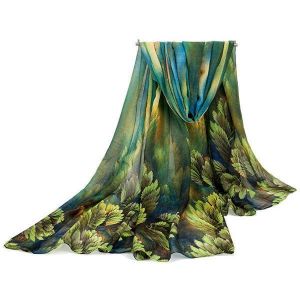  zooon  123 בגדים   180CM Women Voile Coral Flower Printing Scarf Casual Oversize Warm Soft Scarves Shawls