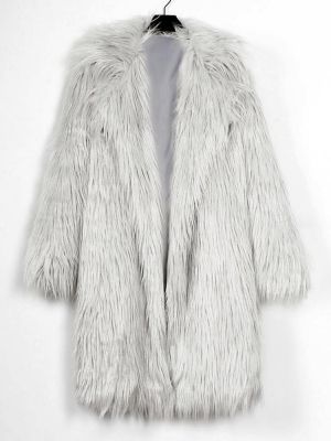 Women Long Sleeve Turn-down Collar Mid-long Coats